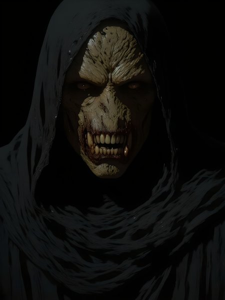 A haunting, atmospheric artwork capturing a creature burdened by a profound sense of longing, desperation, and suffering. This beastly figure, with soulful yet unsettling eyes, embodies the torment of trying to open itself to a world that recoils in loathing and rejection. The creature's form is detailed with a blend of human and monstrous features, giving it an eerie, sorrowful presence that reflects a deep vulnerability. Shadows wrap around it like a shroud, intensifying the melancholy and isolation that define its existence. Subtle textures and delicate light illuminate the raw emotion etched across its face, creating a powerful visual of alienation and sorrow in a world that refuses to accept it. aidmaimageupgrader, aidmaMJ6.1m, detailmaximizer, mythp0rt, ne0fant4sy, drkfnts <lora:aidmaImageUpgrader-FLUX-V0.2:1.0> <lora:flux.1_lora_flyway_Epic-detail_v2:0.8> <lora:aidmaMJ6.1_aidmaMJ6.1-FLUX-v0.4:0.8> <lora:v1v1dr34m:0.7> <lora:mythp0rt_FluxMythP0rtr4itStyle:0.8> <lora:ne0nfant4sy_NeonFantasyPrimeFLUX-000049:0.82> <lora:drkfnts style_sxz-Dark-Fantasy-v2-Flux:0.78>