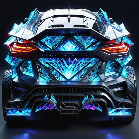 ((best quality)), ((masterpiece)), ((realistic,digital art)), (hyper detailed),DonMF43Dr4g0n Huge Conveyance,   Auto On/Off Lights,  Racing Seats, Ethereal Crystal, Fluid, Color-Shifting Coat, , <lora:DonMF43Dr4g0nXL-000012:1>