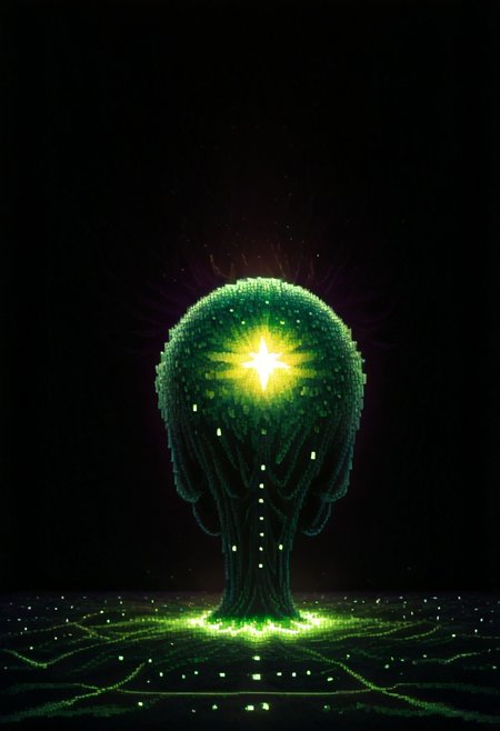 webby vanderquack is a cute duck in the matrix, matrix background, green characters on black background, highly detailed, , high quality, beautiful masterpiece,  digital art, glowing sparkles, Pixel_Art, matrix, matrix codes,