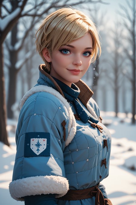 score_9, score_8_up, score_7_up,
<lora:W2Ves:0.8>
W2Ves, 1girl, short hair, blonde hair, blue eyes, looking at viewer, in a winter wonderland, cowboy shot, winter clothing, smile