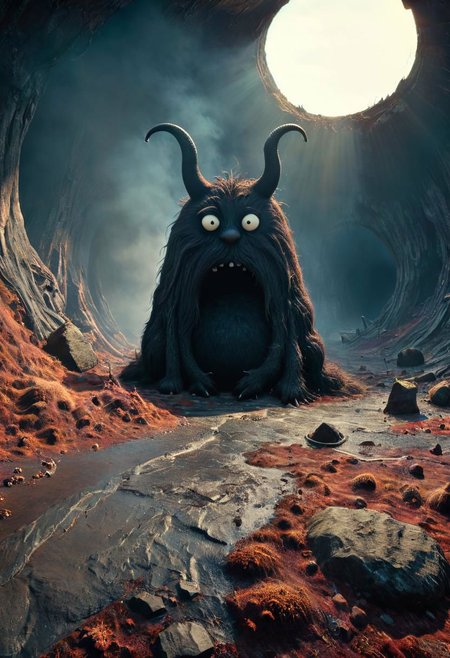 Very Long Messy weathered way to a dystopian creepy cute fluffy black eyed demon barbapapa with Horns infront of huge abyss in spooky sunny dystopian world
very detailed, hd, RAW photograph, masterpiece, top quality, best quality, official art,highest detailed, atmospheric lighting, cinematic composition, complex multiple subjects, 4k HDR, vibrant, highly detailed, Leica Q2 with Summilux 35mm f/1.2 ASPH, Ultra High Resolution, wallpaper, 8K, Rich texture details, hyper detailed, detailed eyes, detailed background, dramatic angle, epic composition, high quality , (8k, RAW photo, highest quality), hyperrealistic,