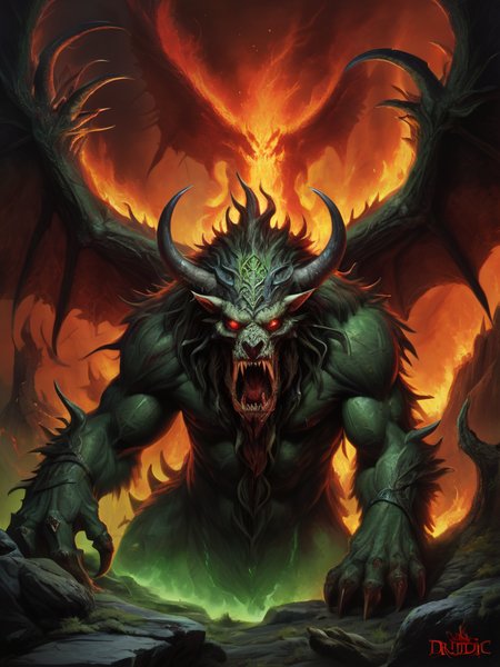 druidic hell beast <lora:LoromXL_Druidic_Naturalism_v1:0.1>