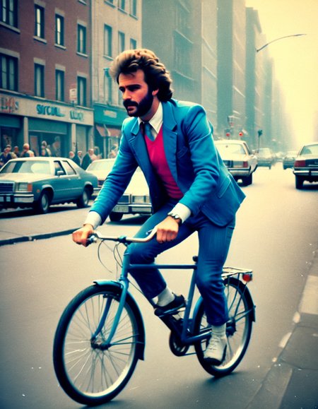 80slora, man riding bycicle