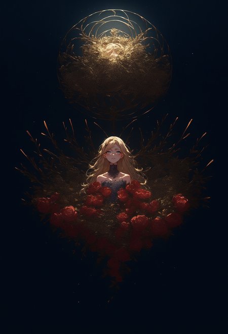 score_9, score_8_up, score_7_up, source_anime, night, dark environment, Blend swirling, whirlpool-like patterns of intense and contrasting colors, with spiraling motions and chaotic color interactions
