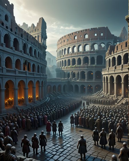 dark fantasy quantum-foam colosseum with,,
random crowds of passers-by in landcscape,
 <lora:ral-dark-fantasy-il:0.15> dark fantasy, eldritch horror, mythology, apocalyptic
<lora:extremely_detailed:0.8> extremely detailed,
<lora:DetailMaximizer:0.7> 
 <lora:Dream Scenery XL:0.3> Dream Scenery,
<lora:add-detail-xl:0.3>,
detailxl,