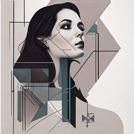 Geometric drawing style