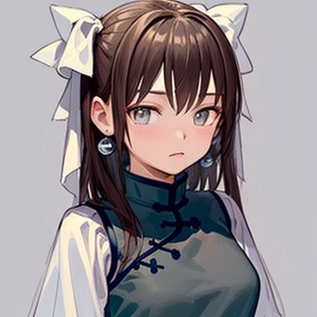 masterpiece, best quality, 1girl, brown hair,  grey eyes,  yaozhi\(fkey\), yaozhi\(china_cloth\) , <lora:yaozhi_anm_v15:0.8>,