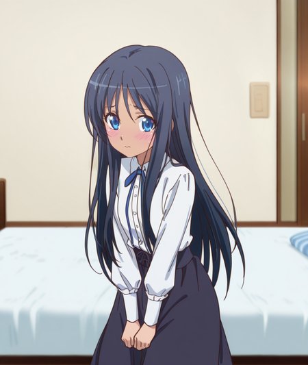 1girl,
BREAK solo,
BREAK closed mouth,looking_at_viewer,
BREAK cowboy_shot,
BREAK
on bed BREAK
BREAK
BREAK
BREAK
BREAK anime coloring,
BREAK shy,embarrassed,<lora:tenshi_no_3p!:1>,aigae yuzuha,