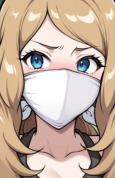 1girl, solo, serena \(pokemon\), long hair, blonde hair, blue eyes, 
close-up, upper body,  <lora:OTN:0.9> 0tn, thick9a9, gagged, over the nose gag, extremely detailed, highres, masterpiece, best quality