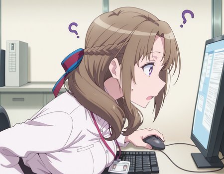 Tawawa on Monday (Getsuyoubi no Tawawa) (月曜日のたわわ) #68 / Office Lady Computer Keyboard - Concept