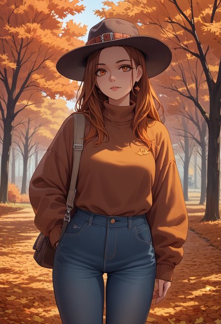 score_9,score_8_up, 1woman, autumn