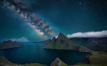 (masterpiece, high quality, highres,Highest picture quality), (Master's work),
detailed background, masterpiece, best quality, scenery, mountains,starry sky, night, night sky,star, Milky Way,(fog:0.9), silence nature,moonlight, ocean,
<lora:epiNoiseoffset_v2:1>, <lora:mochaBeautifulSky_v10:0.6>