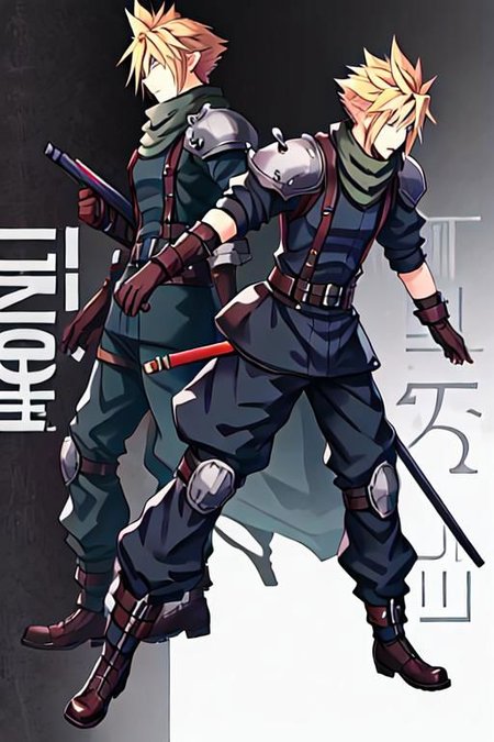 cloud strife, shinra_infantry_uniform, helment,