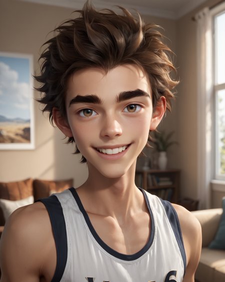 score_9, score_8_up, score_7_up, intricate details, rating_questionable,
<lora:homri52:1>
,
<lora:Mylo_Arcane:0.8>, 1boy(mylo, young man, slender, brown hair, thick eyebrows, thin, looking at the viewer, solo, happy, 
portrait, face focus, tank top), cozy living room,
4k,
detailed background, depth of field, 
<lora:ral-chrosc-clr:0.5>, ral-chrosc-clr,
<lora:Expressive_H:0.5>, Expressiveh,
<lora:xl_more_art-full_v1:0.3>,
<lora:add-detail-xl:0.3>,