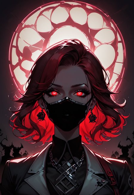 score_9, score_8_up, score_7_up,  (neon face mask:1.6), (neon:1.6), (rose red blood GALE:1.3), PLAGUER, (poison atmosphere:1.3), (magic atmosphere), (poisonous river:1.5), (draining rose:1.5), (silhouette of the girl from toxic poison:1.8),
(black illuminating eyes:1.4), deep eyes, detailed eyes,
(red neon hair:1.3), (white Illuminated hair:1.6), (Neon shining hair:1.4),
(detailed face:1.5), (focus face), (hair fluttering in the wind:1.4),
(neon:1.4)
(black lips:1.4),
professional photography, soft lighting, tone mapped, highly detailed, sharp focus, dramatic lighting, intricate details, cinematic, 8K, incredible shadows, realistic, (highly detailed background:1.0), <lora:Concept Art DarkSide Style LoRA_Pony XL v6:0.8> concept art, 
<lora:neg4all_bdsqlsz_V3.5:1>
<lora:Expressive_H-000001:0.8> expressiveh,