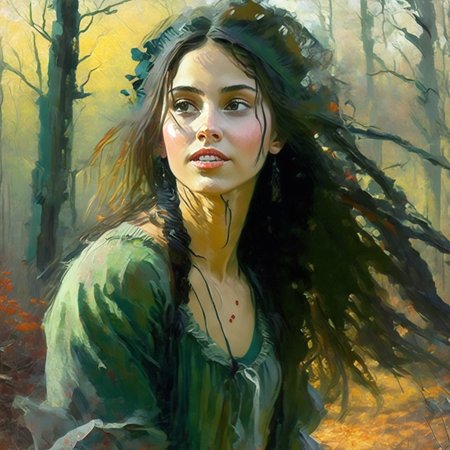 artmix05 girl in forest  <lora:artmix05:1>