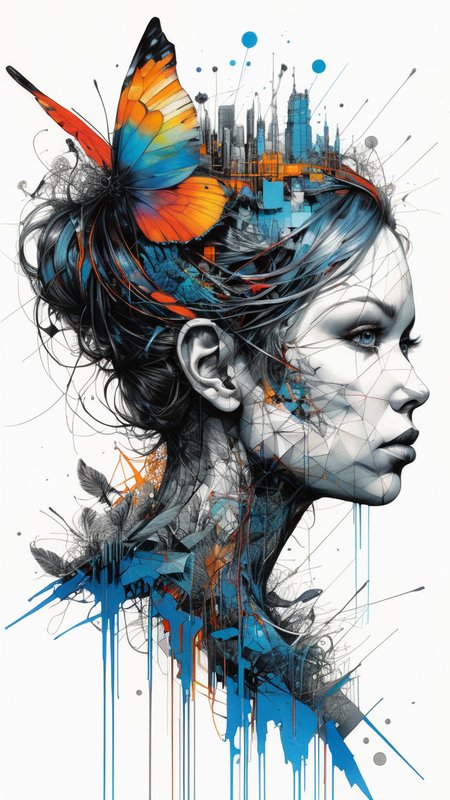 mysterious silhouette woman, by Minjae Lee, Carne Griffiths, Emily Kell, Geoffroy Thoorens, Aaron Horkey, Jordan Grimmer, Greg Rutkowski, amazing depth, masterwork, surreal, geometric patterns, intricately detailed, bokeh,  perfect balanced, deep fine borders, artistic photorealism , smooth,  great masterwork by head of prompt engineering   <lora:add-detail-xl:2>