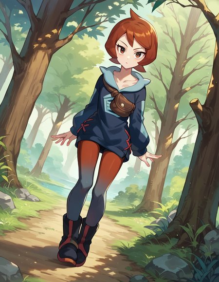 score_9, score_8_up, score_7_up, source_anime,
pokemonarezu, <lora:pokemon-arezu-ponyxl-lora-nochekaiser:1>
pokemonarezu, brown hair, cowlick, short hair, brown eyes,
black footwear, boots, collarbone, diamond clan outfit, jacket, long sleeves, pantyhose,
outdoors, nature,
looking at viewer, cowboy shot, dutch angle,