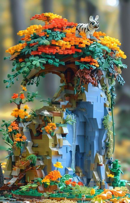 masterpiece,best quality,<lora:tbh246-sdxl:0.9>,illustration,style of lego,  animals