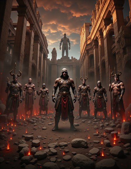The chaos cultists gather in the ruins of an ancient city to perform their dark rituals. They have been touched by slaanesh, and radiate auras of dark mystic energy. 