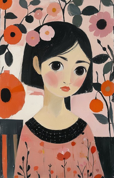 masterpiece,best quality,<lora:tbh198-sdxl:0.9>,illustration,style of Mary Fedden portrait of idolmaster cinderella girls,