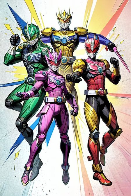 (masterpiece:1), (best quality:1), Power Rangers