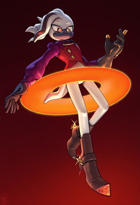 masterpiece, best quality, amazing quality, high detail, absurdres, Doctor Starline, 1boy, male, solo, slender, pince-nez, webbed brown glove, glove on the left hand, Warp Topaz, purple shirt with golden cufflinks, red-violet vest, brown boots with golden buckles, red-violet soles, medium-high heels, Heel Spur, upward-turned pointy toes, dynamic pose, orange portal, scarlet background, sparkles