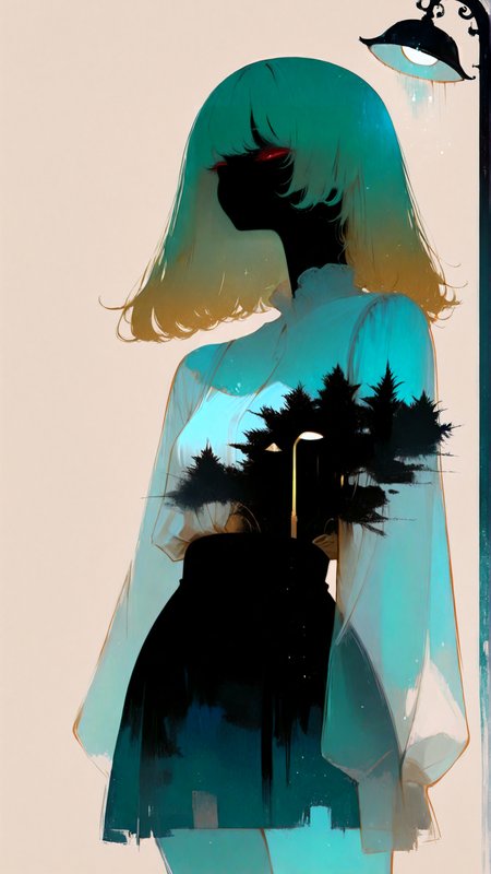 masterpiece, newest,absurdres,incredibly absurdres, best quality, amazing quality, very aesthetic,
1girl, standing under streetlamp, translucent blouse, tight skirt,tousled hair, nighttime
<lora:0__11Xx:1> 0__11Xx_illu, <lora:style1_v1_Illusv2.0_1:1> stylized <lora:bW9tb3dhYWFp-illustriousXL_v01_V1-CAME:1> bW9t