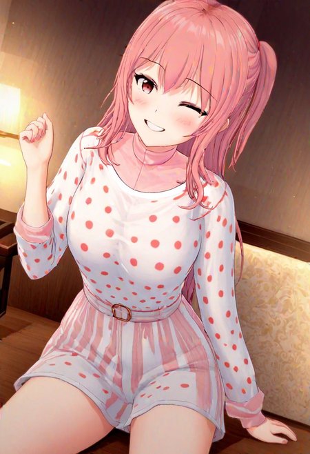 high quality, high detail, 1girl, beautiful girl, joy, happy, laugh, realistic lighting, very detailed drawing, full body