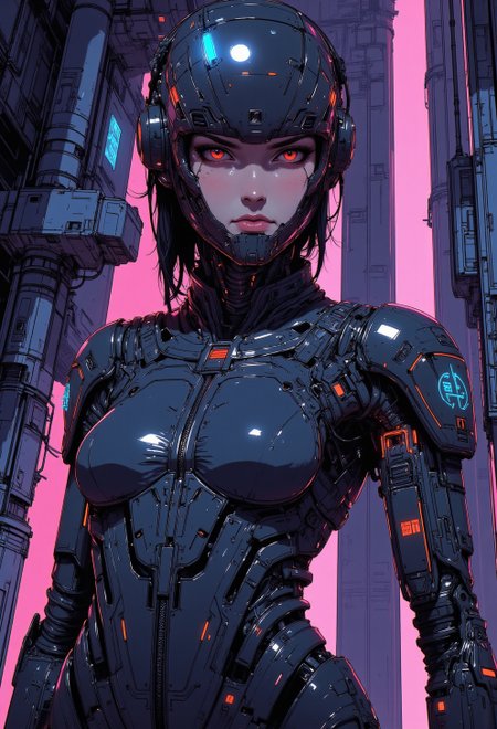<lora:ck-nc-luminal-genesis:1>, A digital anime artwork in the style of cklg, timewarp, warphole, a cyberpunk humanoid woman with a shiny reflective intricate shiny mechanical high tech component bodysuit, neonpunk, (looking mysteriously at the viewer, eye contact), direct eye contact. a scanner scans space, explorer huntress, nistyle
<lora:ck-Sci-Fi-Concepts:0.3>
<lora:flux.1_lora_flyway_Epic-detail_v2:0.6>
<lora:CPA:0.5>
 <lora:test2:0.7>
 <lora:Anime v1.3:0.2>
