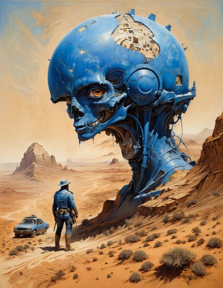 by Donato Giancola and by Boris Vallejo, (arid , Blueprint Schematic Drawing but extremely masterful:1.4), (intricate details, masterpiece, best quality:1.4) ,
Expressionism, raw, emotional, dynamic, distortion for emotional effect, vibrant, useunusual colors, detailed, looking at viewer, dynamic pose
<lora:add-detail-xl:1> <lora:xl_more_art-full_v1:0.5>  <lora:NicolaSamori:0.5> in the style of nicola samori <lora:looking_at_viewer:2> <lora:RMSDXL_Creative:2.5>