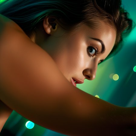 cinematic photo (dark shot:1.4), 80mm, <lora:Natalia_Blake_Pony:0.5>, woman, 18-year-old, female, for, natalia, posing, Stable_Yogis_PDXL_Positives, <lora:add_details_xl:1>, lightroom, natural skin textural, detail, hyperrealism, (natural skin texture, hyperrealism, soft light, sharp:1.2), expressive , personal , creative , by Annie Leibovitz , Cindy Sherman , Richard Avedon , Yousuf Karsh , Vivian Maier, soft light, sharp, exposure blend, medium shot, bokeh, (hdr:1.4), high contrast, (cinematic, teal and orange:0.85), (muted colors, dim colors, soothing tones:1.3), low saturation, (hyperdetailed:1.2), (noir:0.4) . 35mm photograph, film, bokeh, professional, 4k, highly detailed