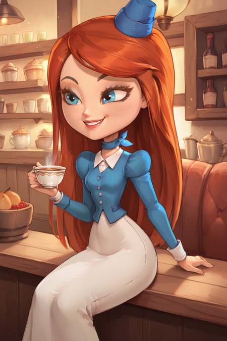score_9, score_8_up, score_7_up, masterpiece, high quality, BREAK
 <lora:Mary BethPonyLoRA:1>mrybth, long hair, hat, suit, scarf, skirt, sitting in  cafe holding a cup of tea, smile