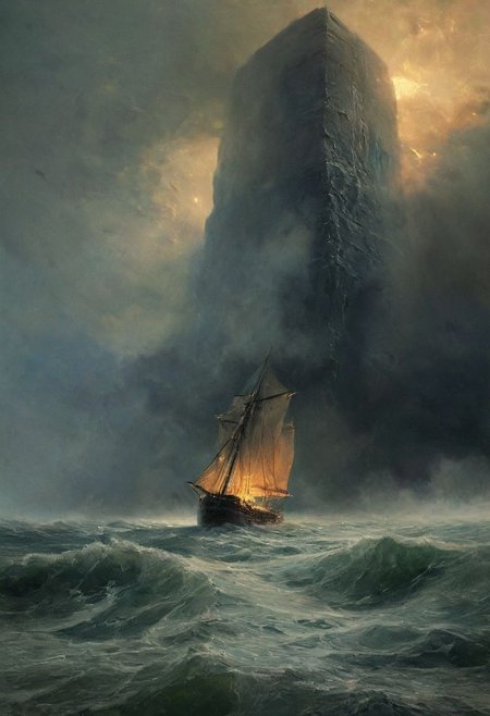 art by Jeremy Mann, god rays, dramatic light,  aesthetic of hard - edge painting:0.1), How ever long we had been at sea, no matter how many songs we sang it wasn't enough. The mental toll of just sitting on the boat and looking at the rippling water drove us crazy,. They had sealed their fates... (vacations, high resolution:1.3), (small, selective focus, european film:1.2), (sexual advance:1.1), ,end of hopes ,silence, extremely detailed,dark,sad, easynegative, digital artwork by Beksinski, extremely detailed, dark, chiaroscuro, low-key,in the style of Kelly Slater ,style by Kelly Slater,closeup,digital artwork by Beksinski, style of Kelly Slate