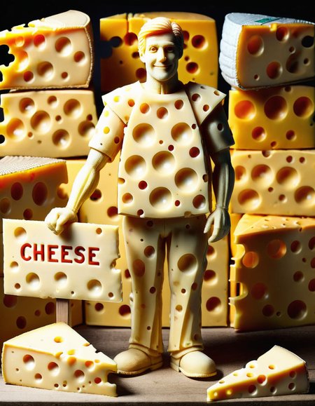 cheeselora, man holding sign: cheese