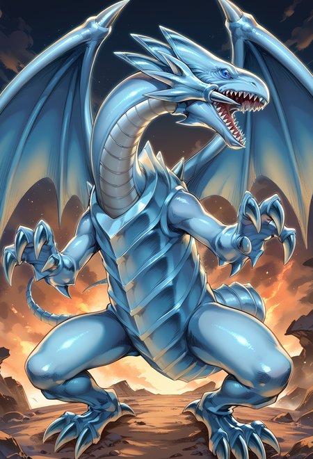 (score_9:0.9),score_8_up,score_7_up,rating_explicit,(zPDXL),(zPDXL3),
<lora:Maiden with Eyes of Blue PonyXL v1.2:0.8>,blue eyes white dragon,no humans,blue theme,sharp teeth,solo,open mouth,dragon,full body,monochrome,official art,looking to the side,