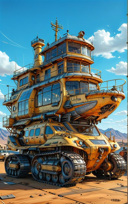 (cel-shading:2)+,
(in ARTIST style:1.4), (masterpiece:1.7), 
no humans, ground vehicle, sky, outdoors, motor vehicle, cloud, vehicle focus, ship, scenery, building, Tracked Vehicle, Traction City (ultra sharp focus:2),
(detailed windows:2), 
(ultra sharp focus:1.8), (detailed skin:1.8), (thin lines:1.8),
(best quality:1.8), <lora:Apparatus_-_Traction_City_Walkers_Vehicles:0.7>, <lora:add-detail-xl:1> (ultra sharp focus:1.8), (detailed skin:1.8), (thin lines:1.8),
(best quality:1.8), <lora:glowneon_xl_v1:0.8>