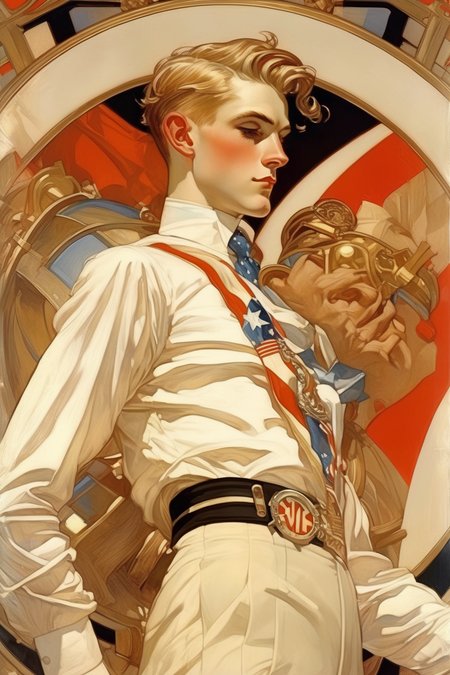 <lora:J.C. Leyendecker Style:1>J.C. Leyendecker Style - painting by J.C. Leyendecker