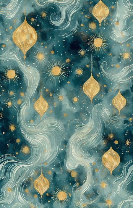 A blue and gold pattern, limited by the model, with low resolution - tangbohu [SDXL] 47