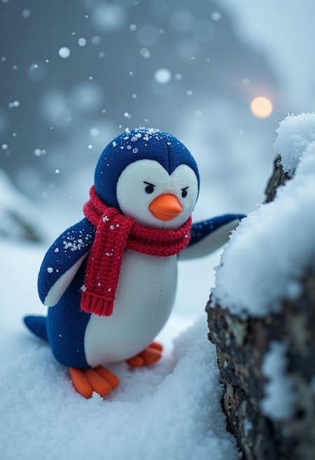 Peanut the blue penguin