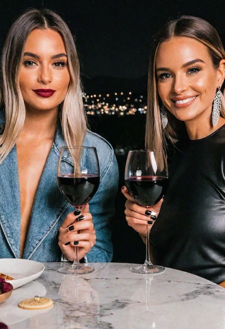 instagram story, girls night, wine, drink