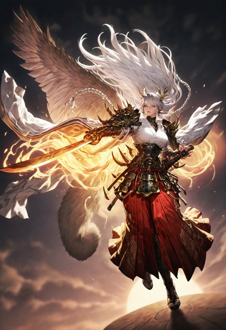 1girl, graycolor_full, <lora:lora-000014.TA_trained:1.0>, 
samurai, red hakama, white kimono, 
fullbody, detailed face, increase details, ultimate detailed, newest, photorealistic,  <lora:DetailedEyes_V3:1> <lora:detailed_hands-000002:1> hand
