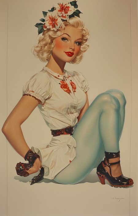 masterpiece,best quality,<lora:tbh208-sdxl:0.9>,illustration,style of Alberto Vargas portrait of Housework robots