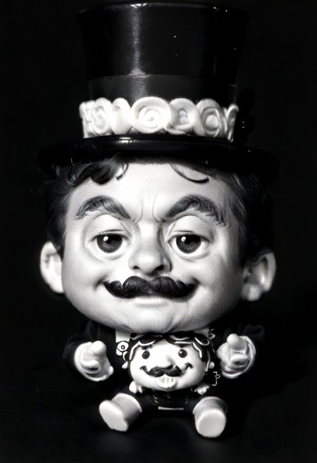 ((((((black and white,chibi)))))),((small man with mustache, top hat, kenbis, chibi, chibi, male only, male, male chibi, monocle, art deco, thick mustache, comically large mustache, handlebar mustache, tiny, multiple men, shrunk, microxl, some little guys,  high angle, from above)), bwMovies, realistic, photo, vintage photo, ((very small man, small man, a small man, a man who is small, a small man)), an unapologetically small human male, black and white, smiling, very happy, euphoric, ecstatic, wonderful small men, large smile, huge smile