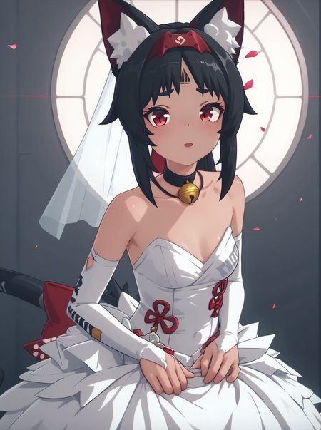 score 9, score 8 up, score 7 up, detailed background, shiny skin, 
<lora:nekomiya.pony:0.9>,
nekomiya,
wedding dress,
