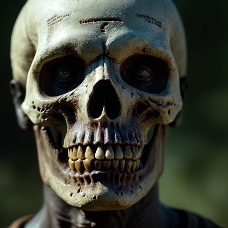 cinematic film still of <lora:add-detail-xl:0.1>1
<lora:detailed:0.2>
<lora:perfection style:0.2>
<lora:eyetune:0.5>
<lora:xl_more_art-full_v1:0.3>
<lora:Ron Fricke style:0.3>
 <lora:Unreal Engine style:0.3>
<lora:TeethXL:1>
 <lora:metal gear solid style:0.9>
Skull Face zombie, shallow depth of field, vignette, highly detailed, high budget, bokeh, cinemascope, moody, epic, gorgeous, film grain, grainy
