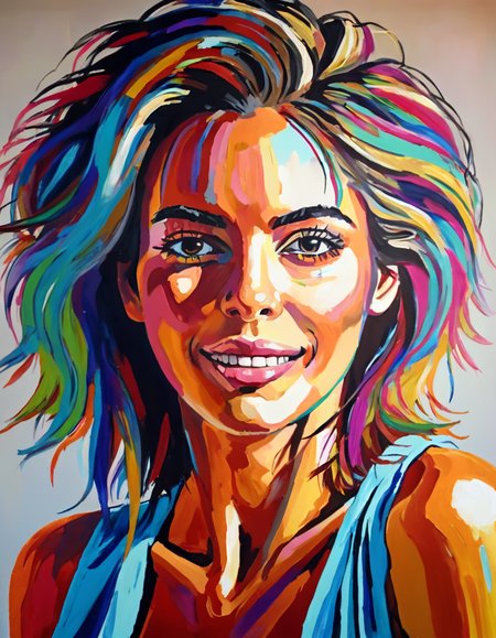 upper body portrait a stilish woman,acrylic painting,tousled hairstyle, upper body portrait a stilish woman,acrylic painting,tousled hairstyle, pretty, joyful, intricate, elegant, highly detailed, extremely fine detail, cinematic light, shining, sharp focus, beautiful, symmetry, depicted full perfect, professional, exquisite, brilliant, epic, artistic color, best, dramatic, colorful, great composition, clear background, inspirational