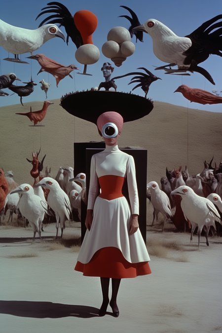 <lora:Director Jean-Pierre Jeunet style:1>Director Jean-Pierre Jeunet style - Antic, Ironic, Comic, Unusual, Excited, Joyfully Strange, feeling, scary, cinematic, insanely, surreal, hyperrealistic fun, horror, emotionally creative, unusual production still from federico fellini and  La route de Corinthe du Satyricon hybrid + Incredibly Strange Films, jean baptiste mondino +  weird giallo pinocchio science fiction film + William Klein +  movie stills, Eugne Atget, neo-abstraction in Photography & Surrealism, Beach Party Films, Women in Prison films, Architectural marvels of interior structural  + leather, glass, lapidary, vray, macro, cinemascope, post-processing + complex, vivid, intricate, kodachrome, photorealistic, 32k, cinemascope, medium contrast, centered, balanced epic composition, unreal engine 5 octane render