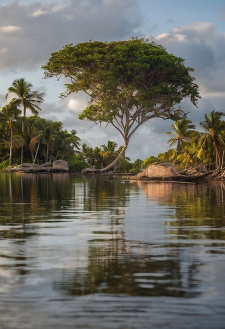 ((best quality)), ((masterpiece)), ((detailed)), ((Phenomenal)), (Exquisite), (Elegant), Landscape, Island, Atoll, Archipelago, Photograph, Picture, Capture, Cinematic lighting, Evocative lighting, Cinematic atmosphere, Mood lighting, 50mm, Versatile focal length, Standard lens