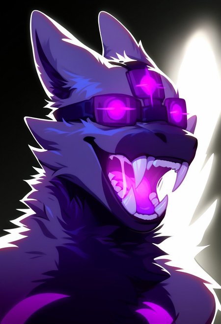 , fur, light effects on fur, lot of detail, score_9, score_8_up, score_7_up, score_6_up, score_5_up, score_4_up zPDXL, solo, 1boy, light effects, (high quality:1), (realistic:1.2), good anatomy, solo, nice angle, (fullbody:1),  , n
score_11, beatiful, anthro, male, solo male, cute 1anthro, sfw, safe, rating_safe, 1Boy, smiling, teeth, fangs, mouth open, Furry, solo, anthro, black body, male, glowing eyes
score_9, score_8_up, score_7_up, score_6_up, score_5_up, score_4_up, n1ghtcrawlerk, furry, ears back, fullbody, fluffy body, roaring, purple mouth, grey fur, gray fur, dark lighting, dust particels, great lighting, black background, darkness, glowing eyes, glowing teeth, glowing mouth, purple mouth, purple eyes, purple saliva, aggressive, in-shape, 1boy, male, dark grey fur, dark gray fur,